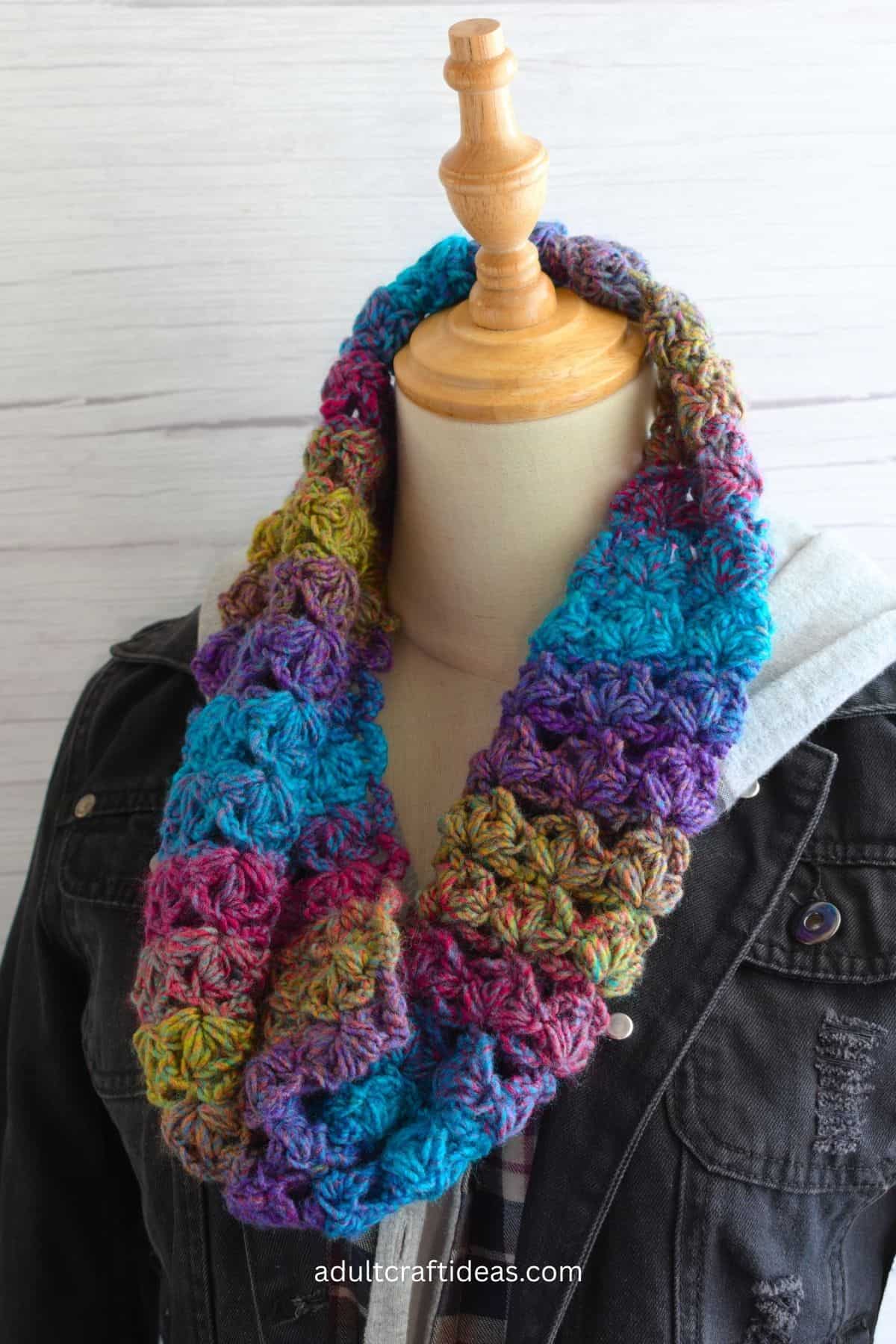 Crochet cowl.