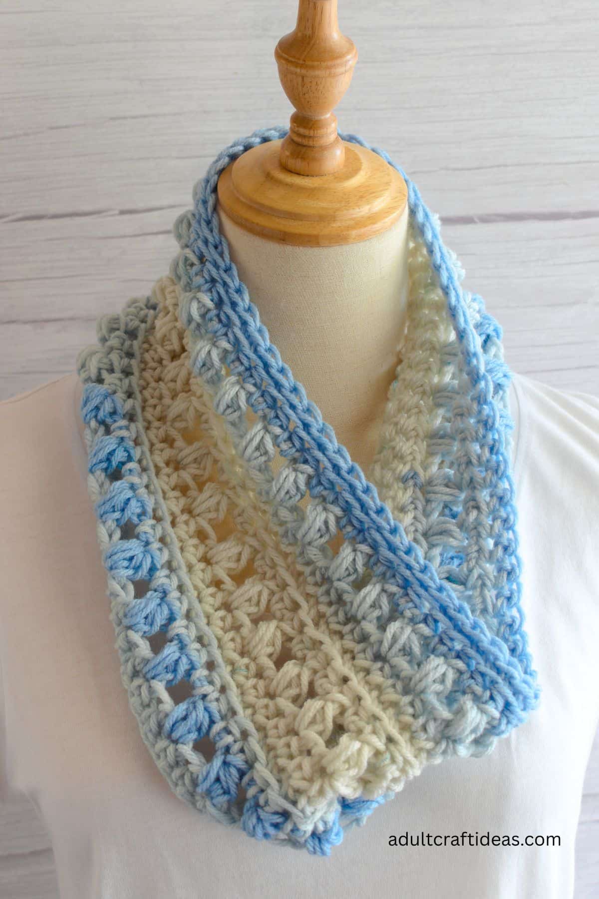 Crochet cowl.