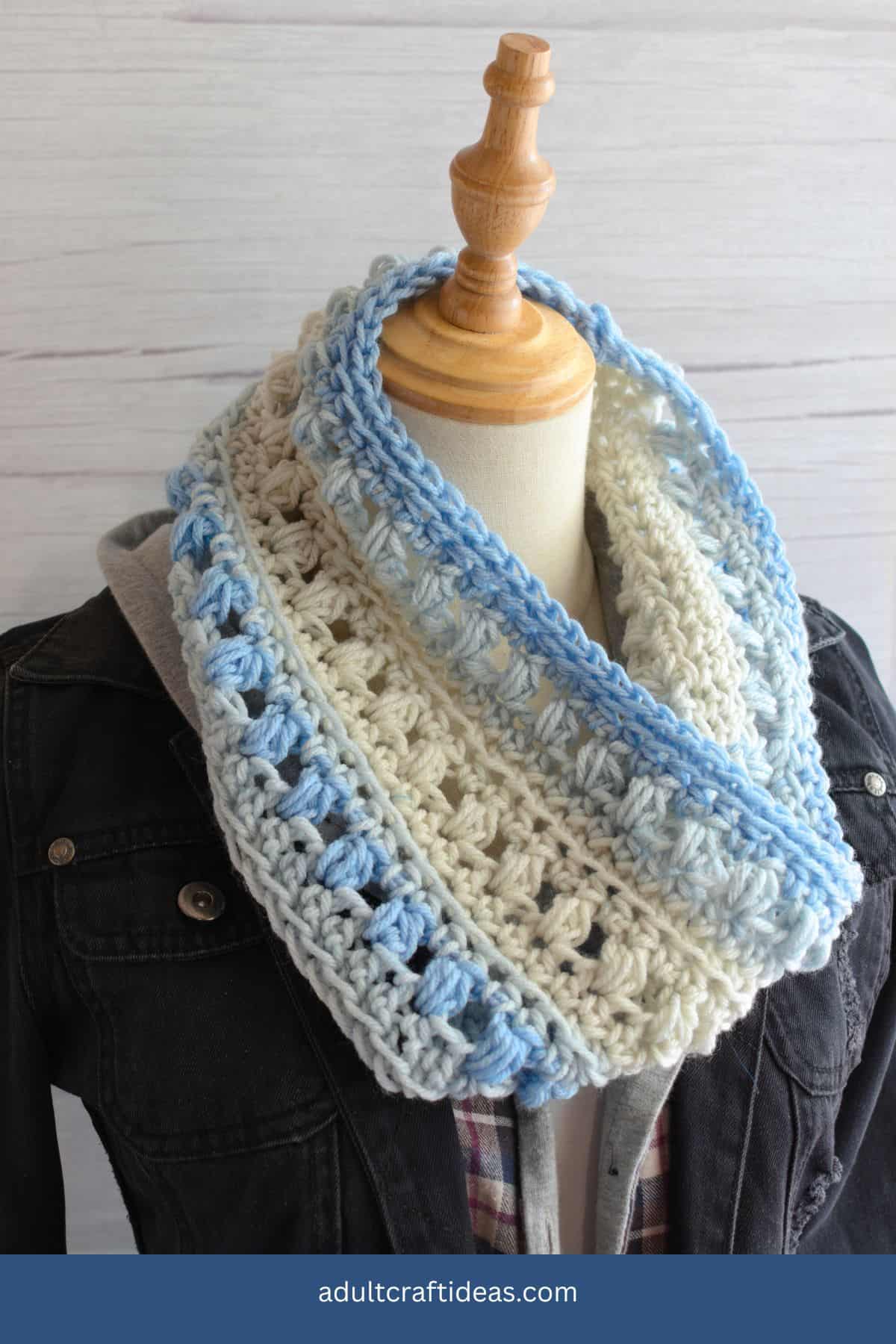 Crochet cowl.